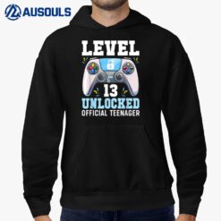 Level 13 Unlocked Video Game 13th Birthday Gamer Boys Kids Hoodie