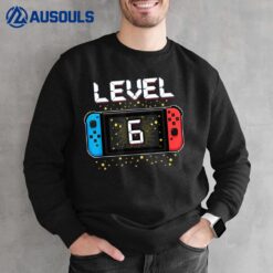 Level 6 Birthday Gaming 6 Year Old Video Games Gift Boys Sweatshirt