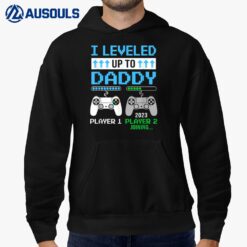 Leveled Up To Daddy 2023 Funny Soon To Be Dad 2023 Hoodie