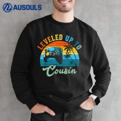 Leveled Up to Cousin Birth Announcement Gift Sweatshirt