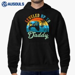 Leveled Up to Daddy Birth Announcement Gift for Men Hoodie