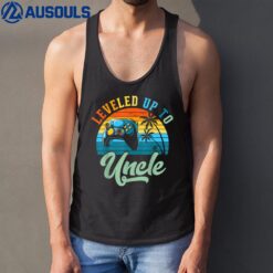 Leveled Up to Uncle Birth Announcement Gift for Men Tank Top