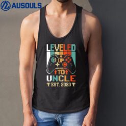 Leveling Up To Uncle 2023 Vintage Promoted To Uncle Est 2023 Tank Top