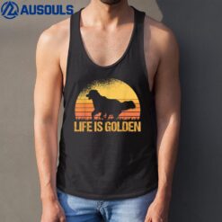 Life Is Golden Dog Golden Retriever Lover - Golden Retriever Tank Top