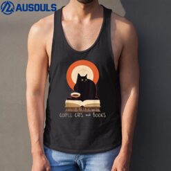 Life is Better With Coffee Cats and Books - Cat Lover Tank Top