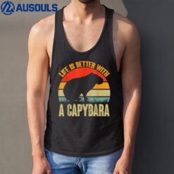 Life is Better With a Capybara Carpincho Rodent Lovers Memes Tank Top