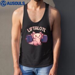 Liftalotl Lifting Axolotl Weightlifting Gym Workout Girl Boy Tank Top