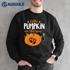 Lil Pumpkin Baby On The Way Pregnancy Announcement Halloween Sweatshirt