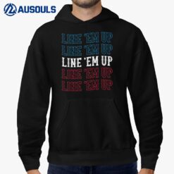 Line Em Up Cute Country Western Cowgirl Red White And Blue Hoodie