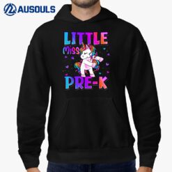 Little Miss Pre-K  Unicorn Back To School Girls Hoodie