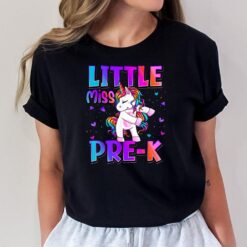 Little Miss Pre-K  Unicorn Back To School Girls T-Shirt