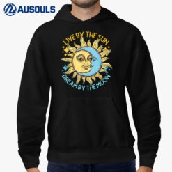 Live By the Sun Dream By the Moon Yoga Boho Hippie Astrology Hoodie