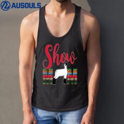 Livestock Show Mom Lamb Silhouette Sheep Serape Gift Tank Top