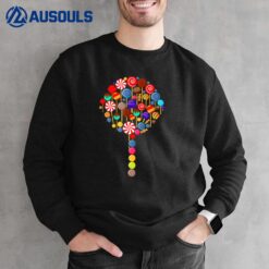 Lollipops As Candy Rainbow Sucker Lollipop Sweatshirt