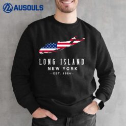 Long Island NY Souvenir Tee Native Long Islander Map NYCVer 3 Sweatshirt