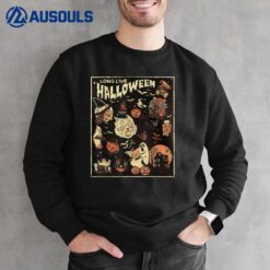 Long Live Halloween vintage black cat pumpkin witch Sweatshirt