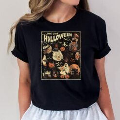 Long Live Halloween vintage black cat pumpkin witch T-Shirt