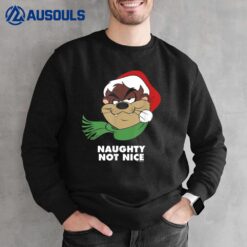 Looney Tunes Taz Naughty Not Nice Christmas Sweatshirt