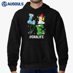 Love CNA Life Snowman Funny Nursing Christmas Day Gifts Hoodie