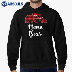 Mama Bear Buffalo Red Plaid Christmas Pajama Family Outfits Hoodie