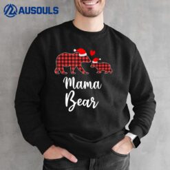 Mama Bear Buffalo Red Plaid Christmas Pajama Family Outfits Sweatshirt