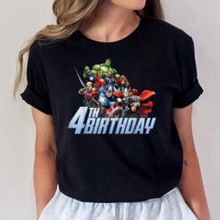 Marvel Avengers Action Shot 4th Birthday T-Shirt