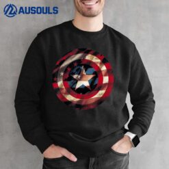 Marvel Comics Captain America  Flag Fill Shield Sweatshirt