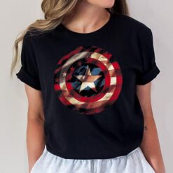 Marvel Comics Captain America  Flag Fill Shield T-Shirt