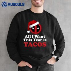 Marvel Deadpool I Want Tacos For Christmas Graphic Sweatshirt