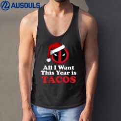 Marvel Deadpool I Want Tacos For Christmas Graphic Tank Top