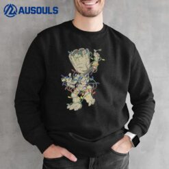 Marvel Guardians Of The Galaxy Groot Christmas Lights Sweatshirt