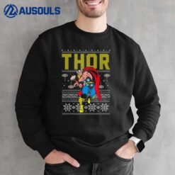 Marvel Thor Retro Christmas Graphic Sweatshirt