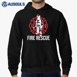 Matching Fire Rescue Duty USA Flag Firefighter Appreciation Hoodie