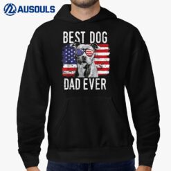 Mens American Flag Best Dog Dad Ever Staffordshire Bull Terrier Hoodie