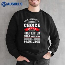 Mens Being A Firefighter Grandad Fireman Grandfather Sweatshirt