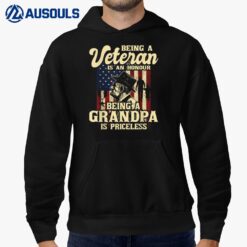 Mens Being A Veteran Is An Honour - Patriotic US Veteran Grandpa Hoodie