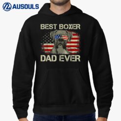 Mens Best Boxer Dad Ever T Dog Lover American Flag Gift Hoodie