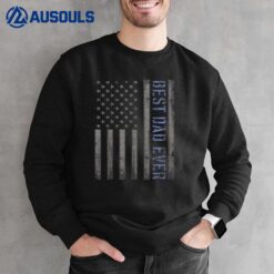 Mens Best Dad Ever American Flag Police  For Fathers Sweatshirt