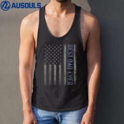 Mens Best Dad Ever American Flag Police  For Fathers Tank Top