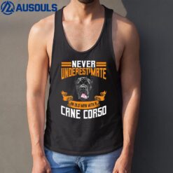 Mens Cane Corso Motif For Men Italian Mastiff Tank Top