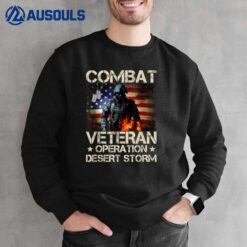 Mens Combat Veteran Operation Desert Storm Soldier Sweatshirt