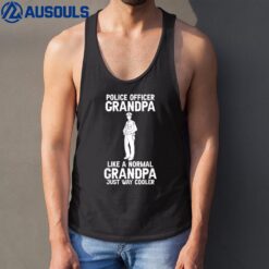 Mens Cop Grandpa Police Officer Tank Top