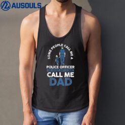 Mens Dad Father Police Officer Tank Top