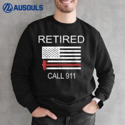 Mens Firefighter Retirement American Fireman Retired Firefighter Sweatshirt