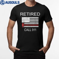Mens Firefighter Retirement American Fireman Retired Firefighter T-Shirt