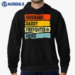 Mens Husband Daddy Firefighter Hero Father's Day Hoodie