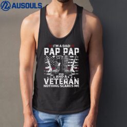 Mens I'm A Dad Pap Pap Veteran Tank Top