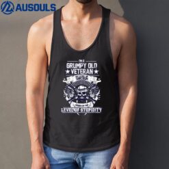 Mens I'm A Grumpy Old Veteran Funny US Army Veteran Tank Top