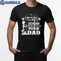 Mens Never Underestimate The Power Of Veteran Dad T-Shirt