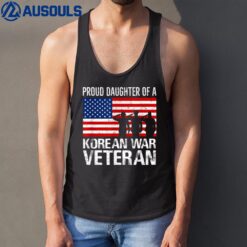 Mens Proud Daughter of a Korean War Veteran Family Matching Vet Tank Top